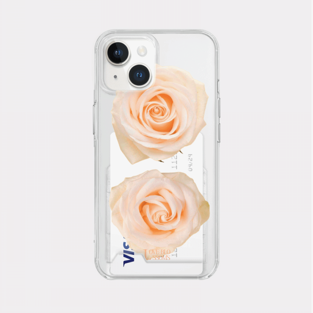 love blossoms design [clear card storage phone case]
