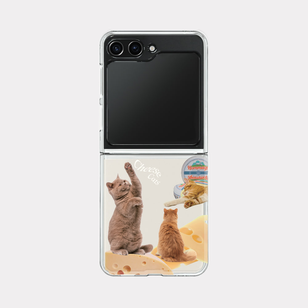cheese cat design [zflip clear hard phone case]