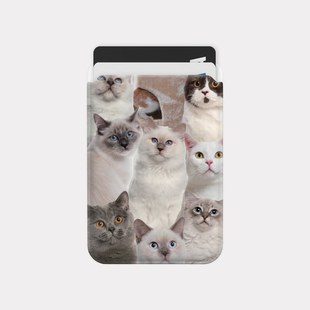 meow cat friends design [Magsafe card slot]