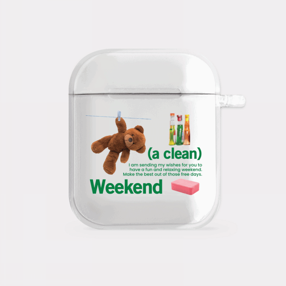 happy weekend design [clear airpods case series]