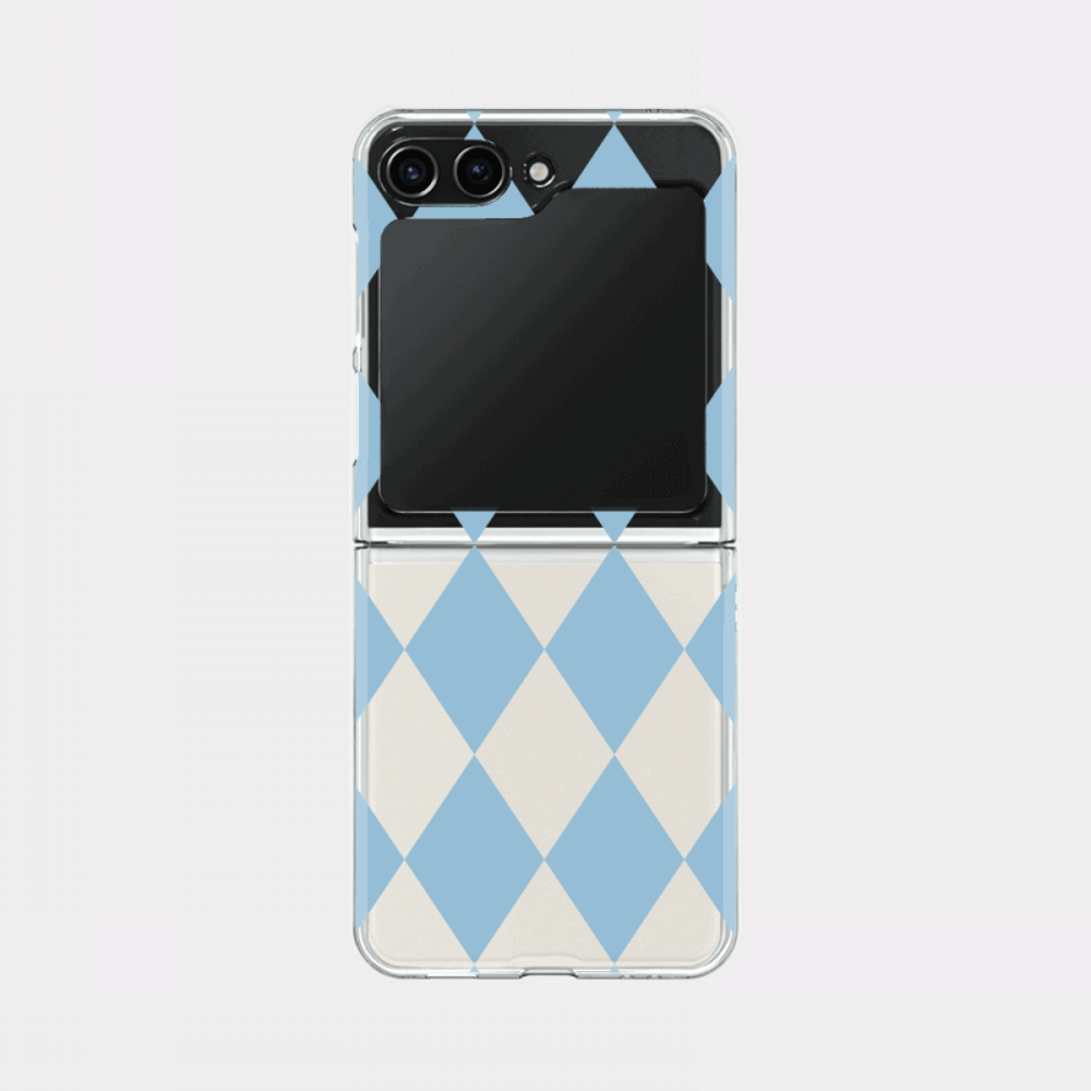 coloring blue design [zflip clear hard phone case]