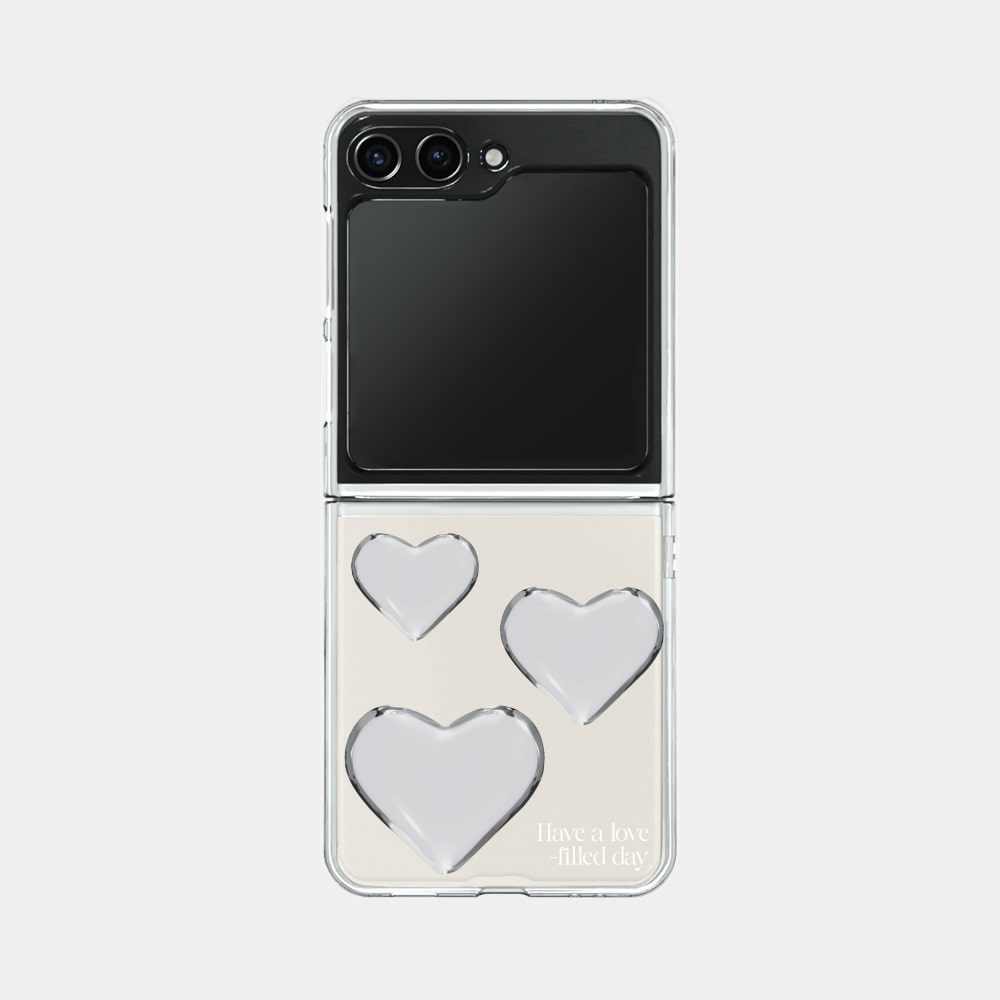 love filled day design [zflip clear hard phone case]