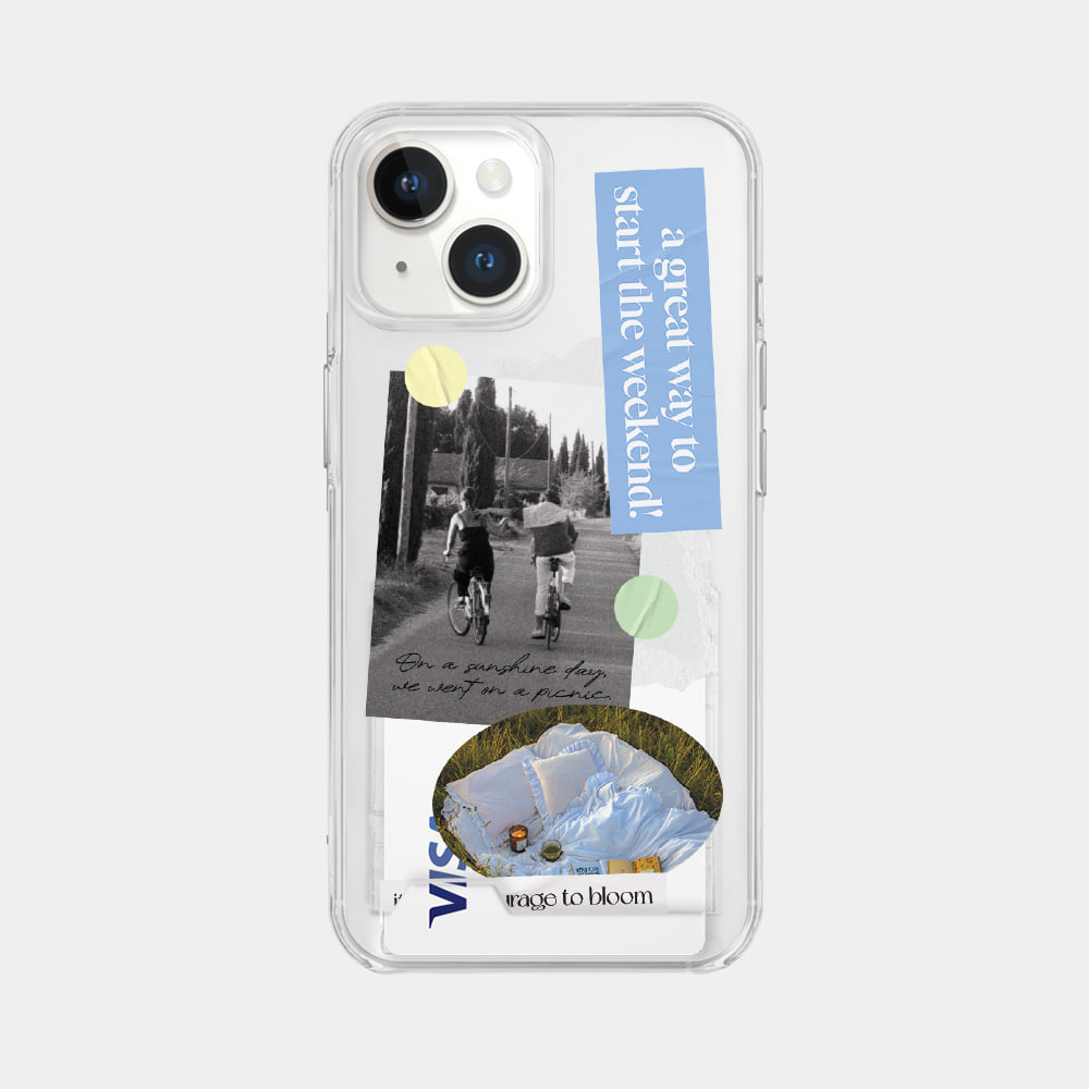 spring moments sticker design [clear card storage phone case]