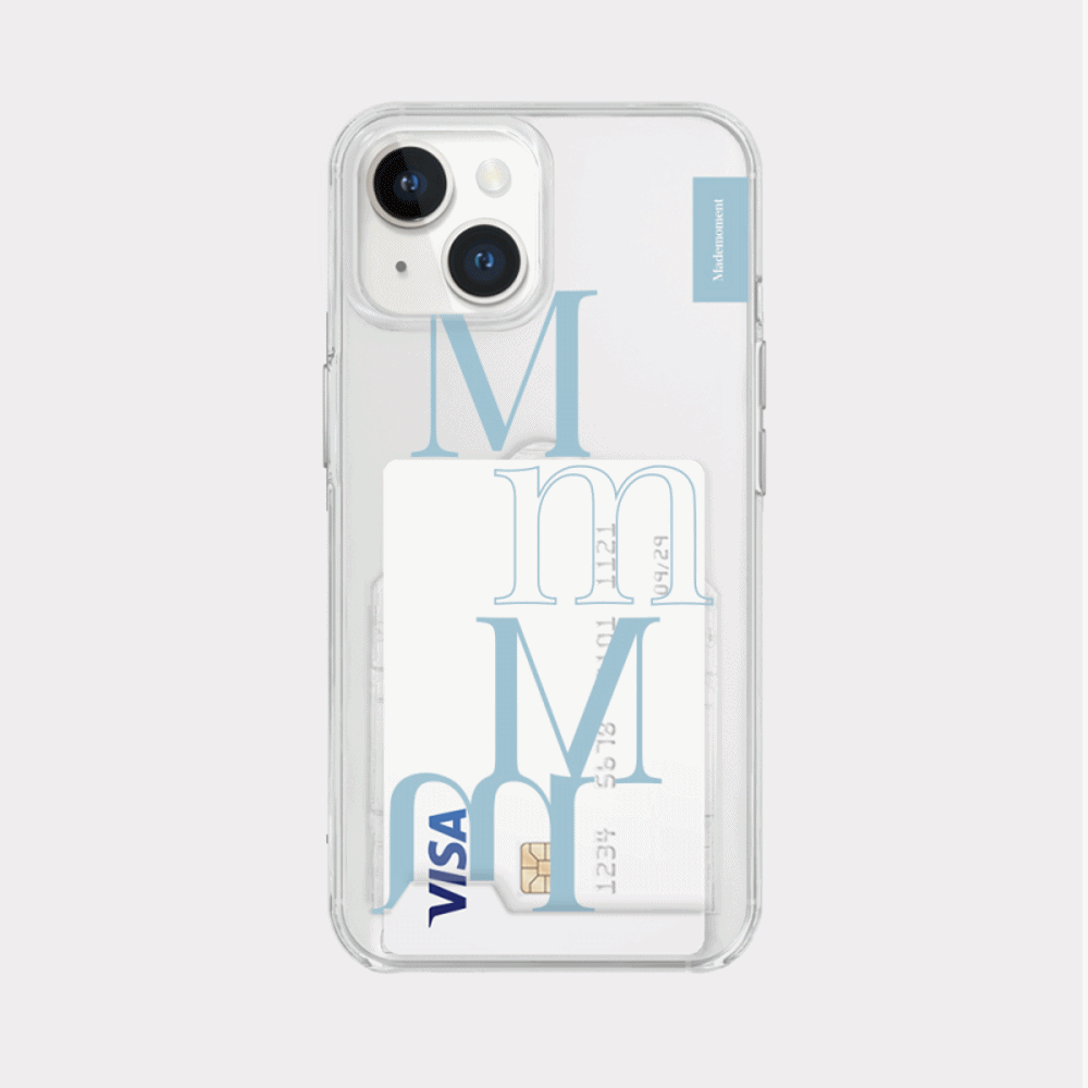 [mm] two tone design [clear card storage phone case]