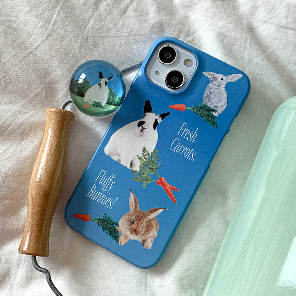 fluffy bunnies design [hard phone case]