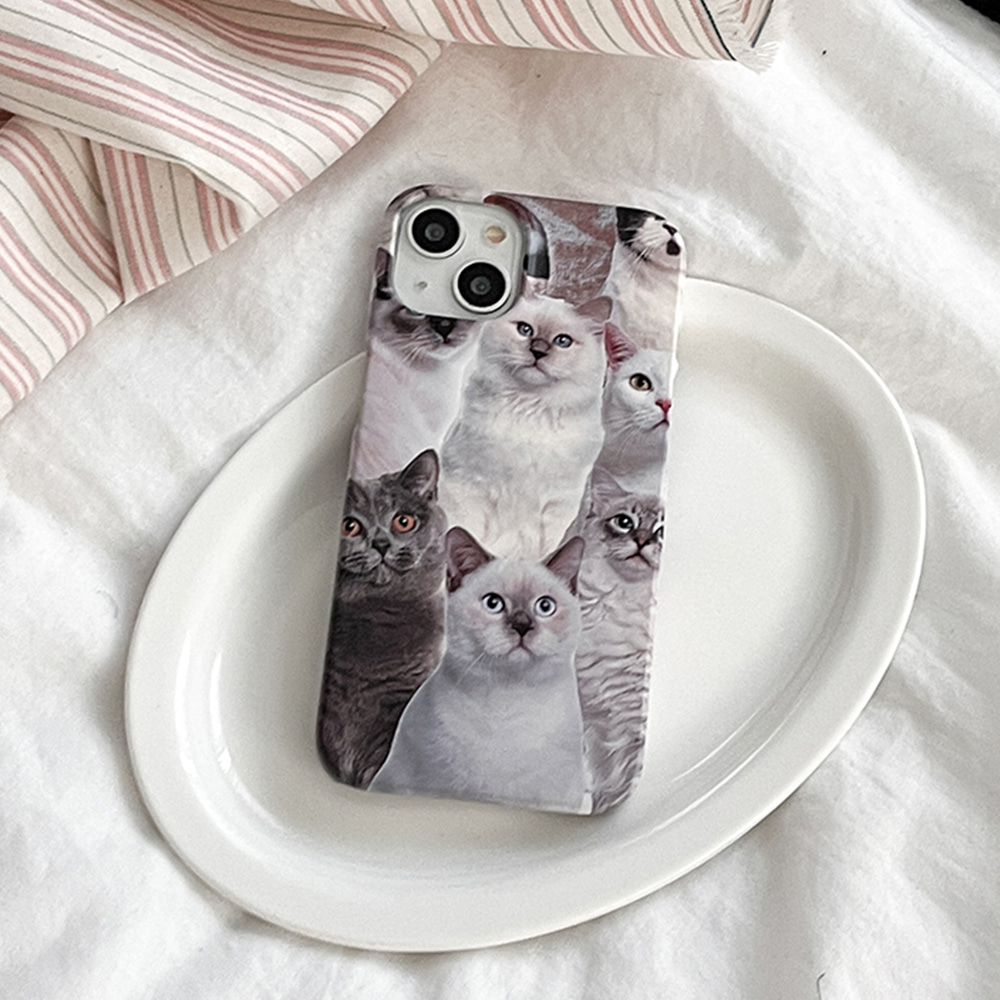 meow cat friends design [hard phone case]