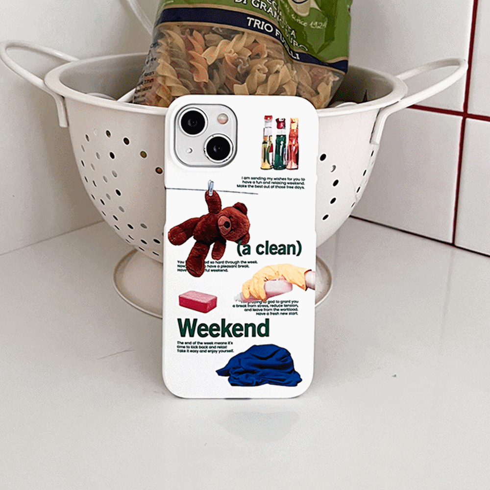 happy weekend design [hard phone case]
