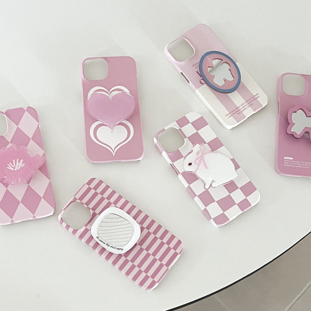 coloring pink design [hard phone case]