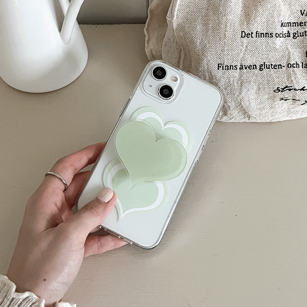 coloring green design [clear phone case]