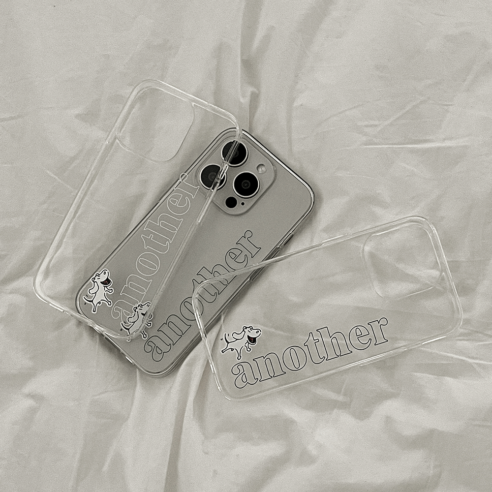 Another Dog line design clear phone case