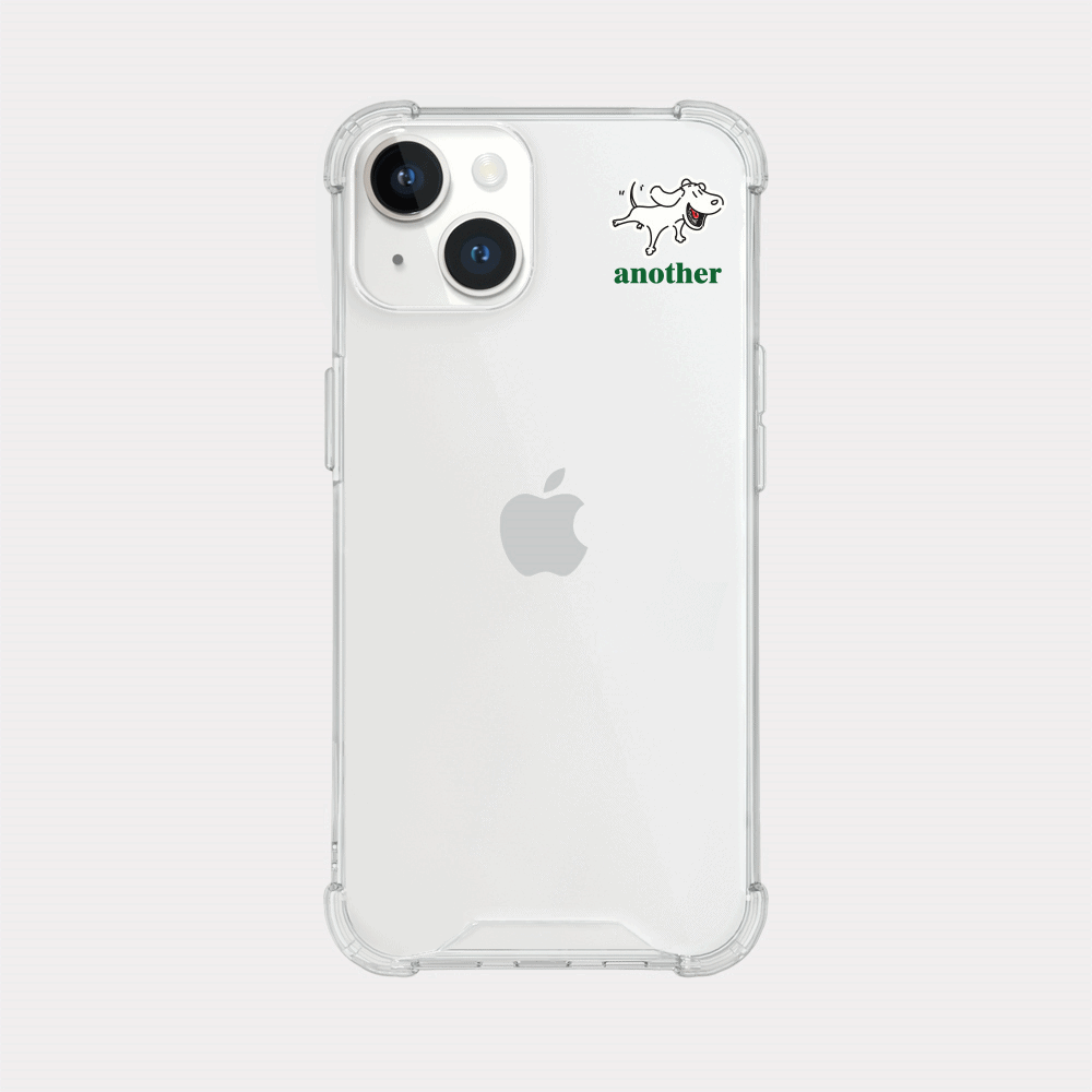 Another Dog side design tank transparent phone case