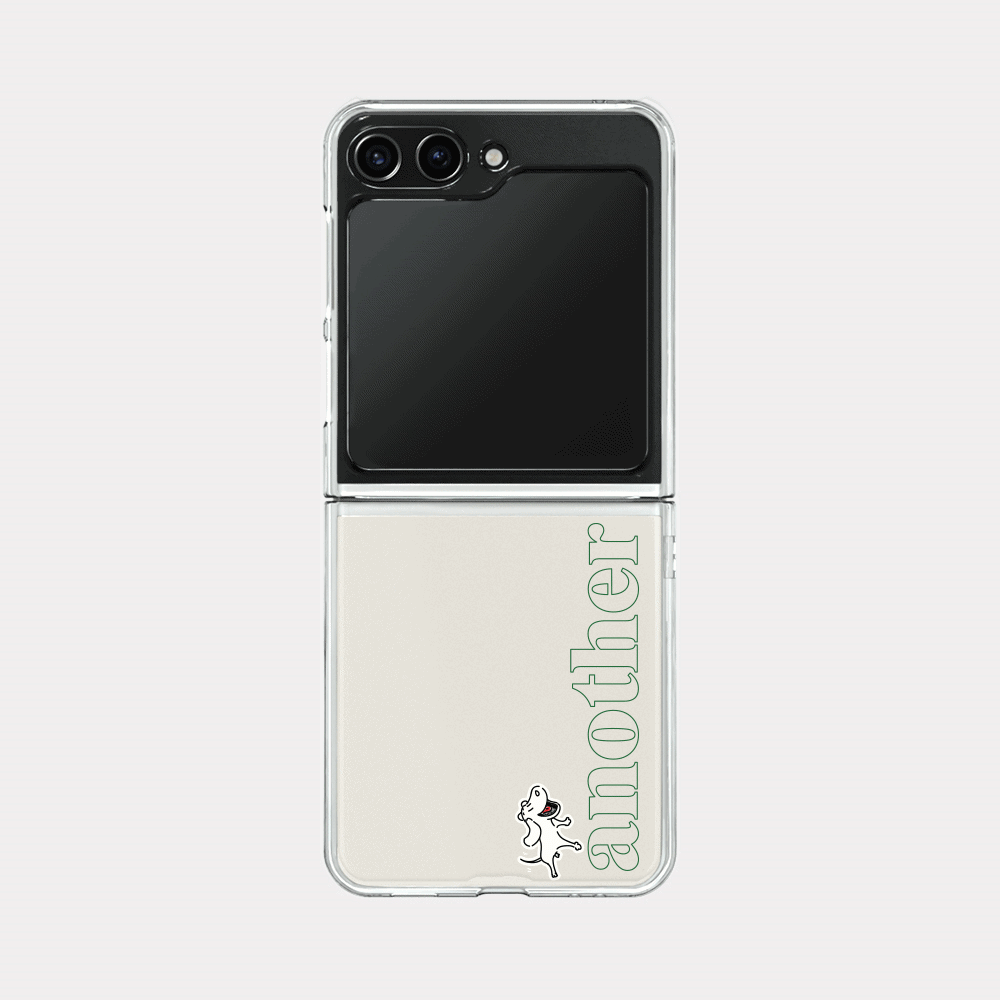 Another Dog Line Design Z Flip Clear Hard Phone Case