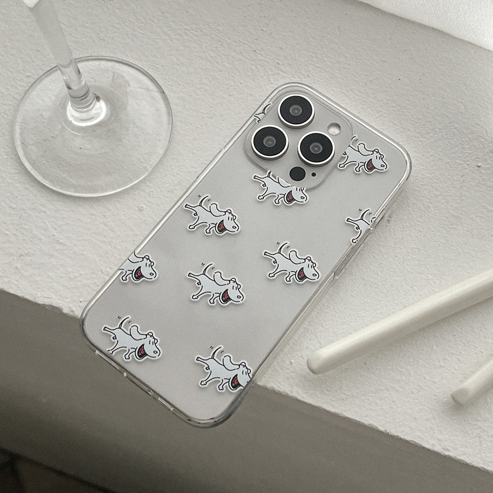 Another Dog pattern design clear phone case