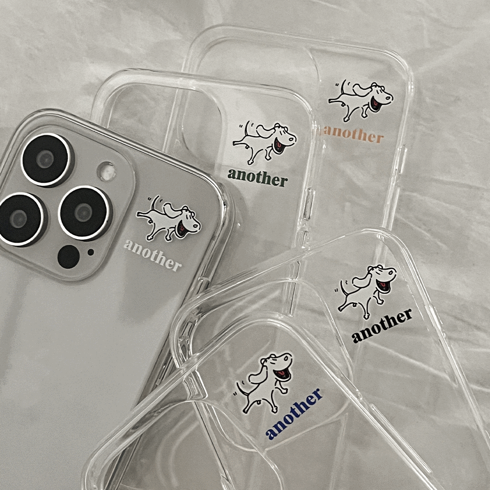 Another Dog Side Design Clear Phone Case