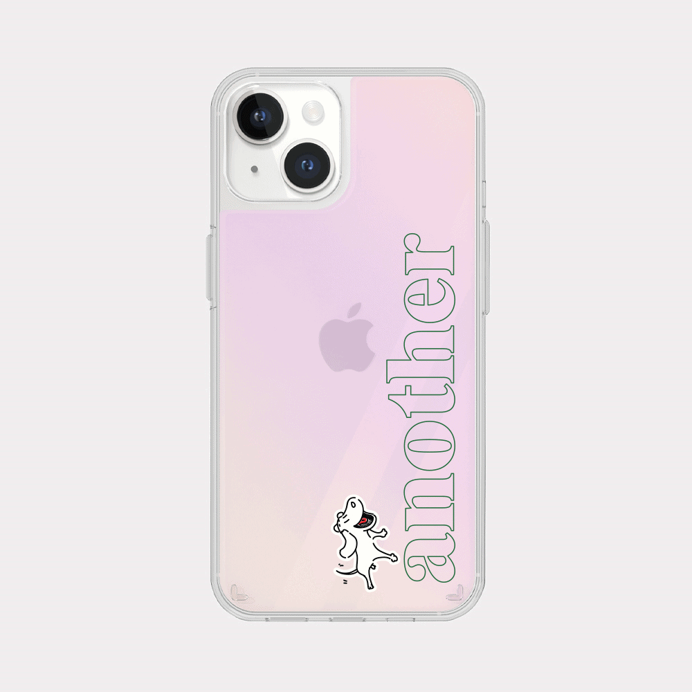 Another Dog line design glossy mirror phone case