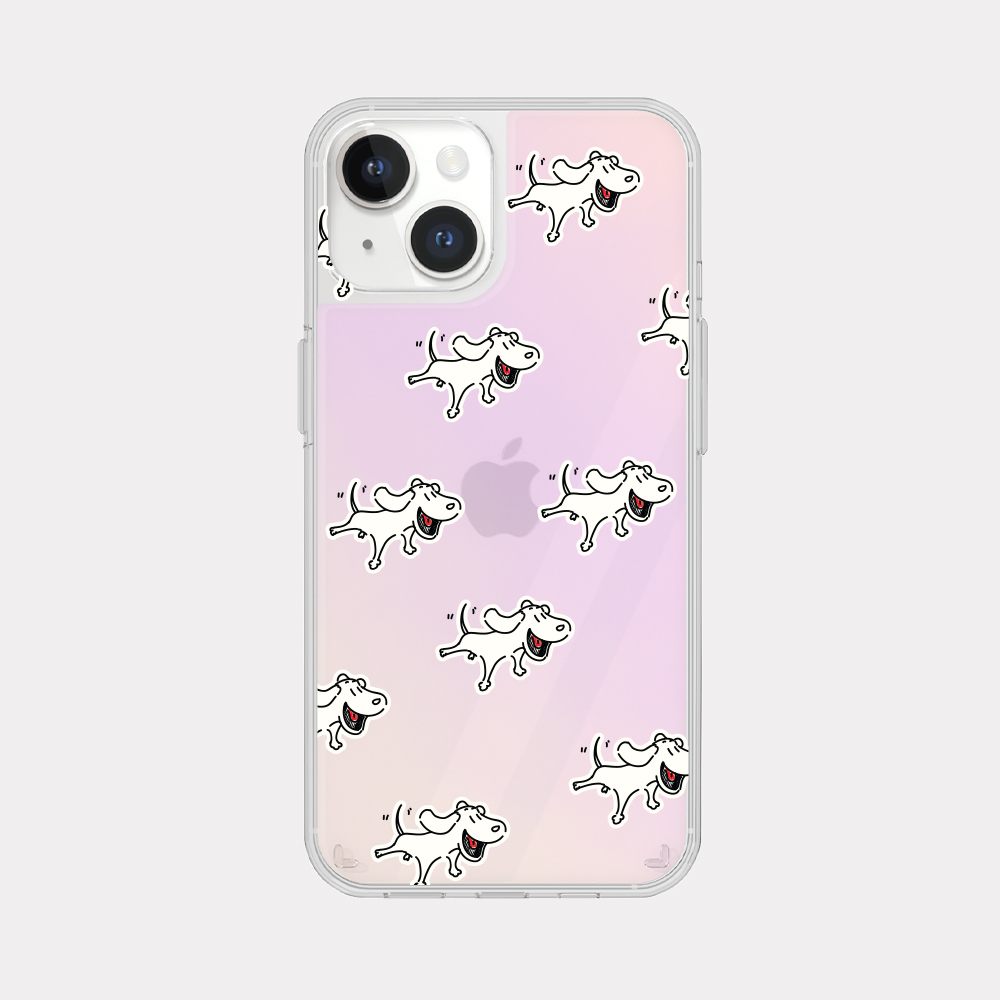 Another Dog pattern design glossy mirror phone case