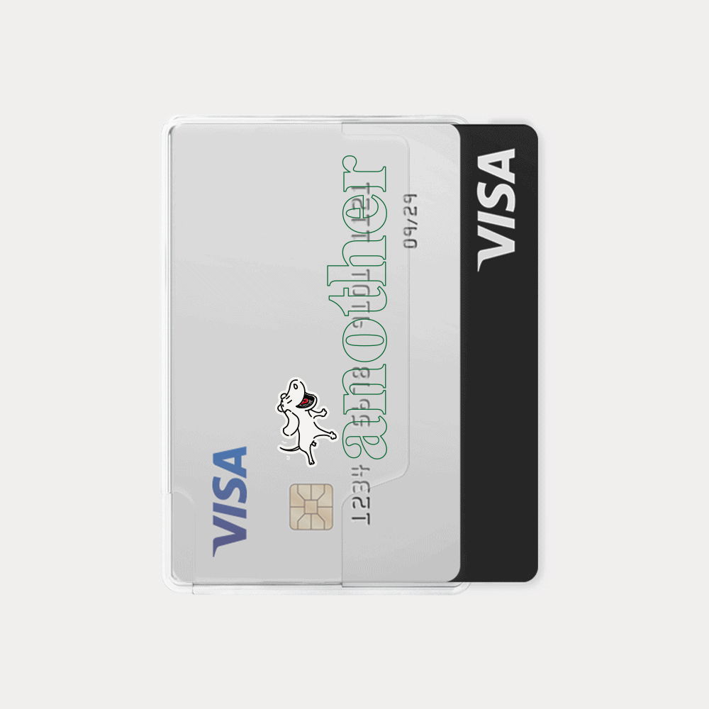 Another Dog line design MagSafe card wallet