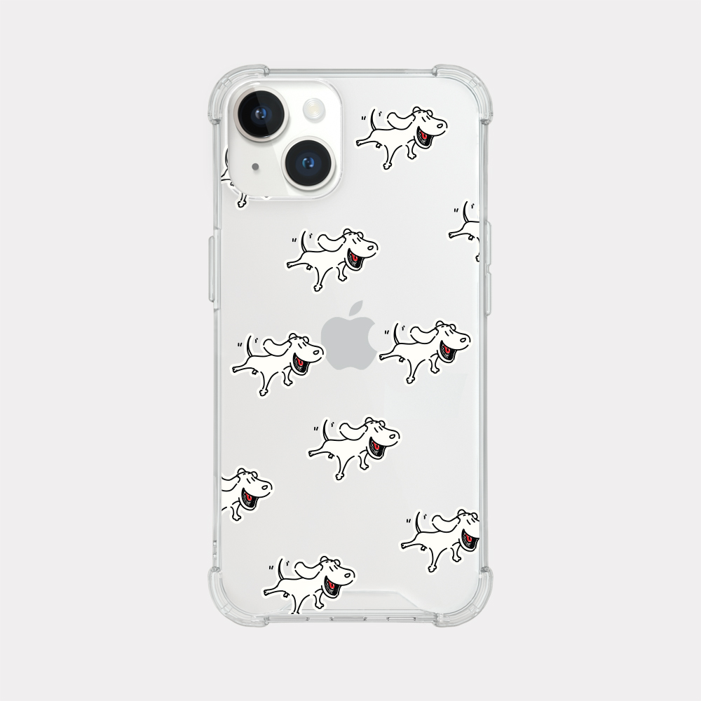 Another Dog pattern design tank transparent phone case