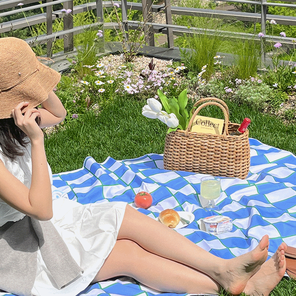 french check picnic mat [Giveaway Pouch]
